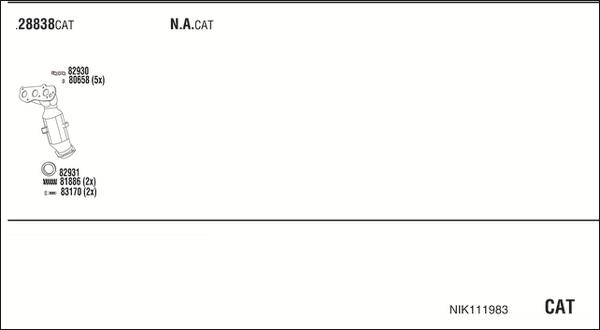 Walker NIK111983 - Система випуску ОГ autocars.com.ua