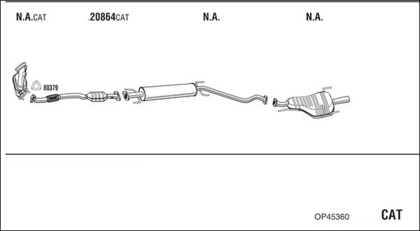 Walker OP45360 - Система випуску ОГ autocars.com.ua