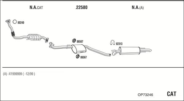 Walker OP73246 - Система випуску ОГ autocars.com.ua