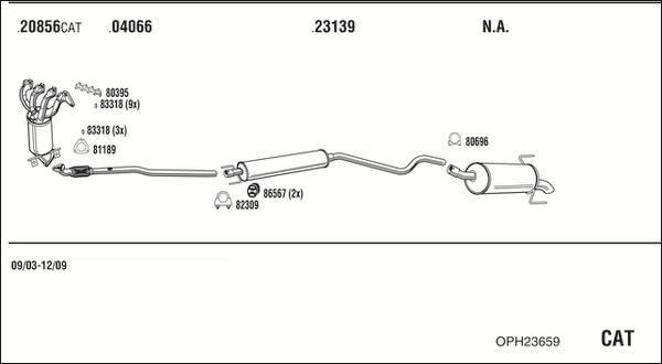 Walker OPH23659 - Система випуску ОГ autocars.com.ua