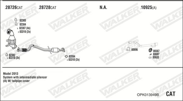 Walker OPK013949B - Система выпуска ОГ avtokuzovplus.com.ua