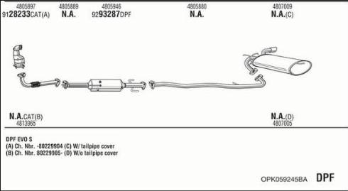 Walker OPK059245BA - Система випуску ОГ autocars.com.ua