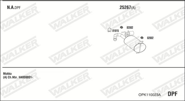 Walker OPK110023A - Система выпуска ОГ avtokuzovplus.com.ua