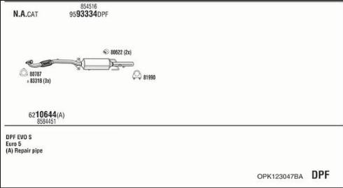 Walker OPK123047BA - Система выпуска ОГ avtokuzovplus.com.ua