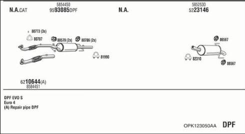 Walker OPK123050AA - Система выпуска ОГ avtokuzovplus.com.ua