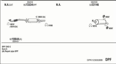 Walker OPK123050BB - Система выпуска ОГ avtokuzovplus.com.ua