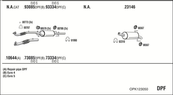 Walker OPK123050 - Система выпуска ОГ avtokuzovplus.com.ua