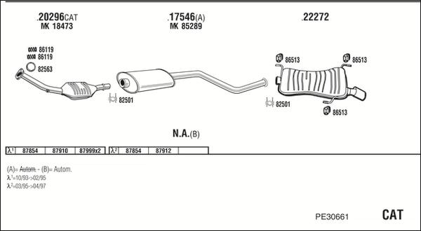 Walker PE30661 - Система выпуска ОГ avtokuzovplus.com.ua