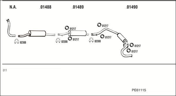 Walker PE61115 - Система випуску ОГ autocars.com.ua