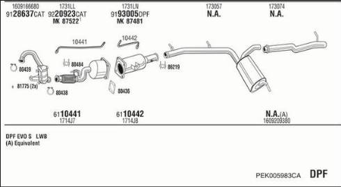 Walker PEK005983CA - Система випуску ОГ autocars.com.ua