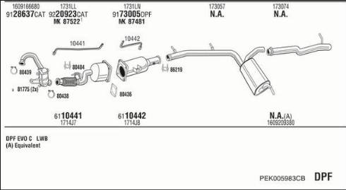 Walker PEK005983CB - Система випуску ОГ autocars.com.ua