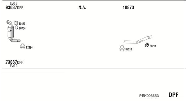 Walker PEK006653 - Система випуску ОГ autocars.com.ua