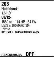 Walker PEK008686BA - Система випуску ОГ autocars.com.ua