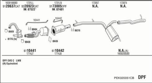 Walker PEK020051CB - Система выпуска ОГ avtokuzovplus.com.ua