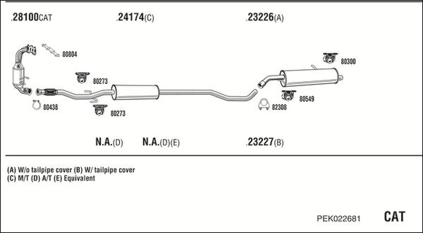 Walker PEK022681 - Система выпуска ОГ avtokuzovplus.com.ua