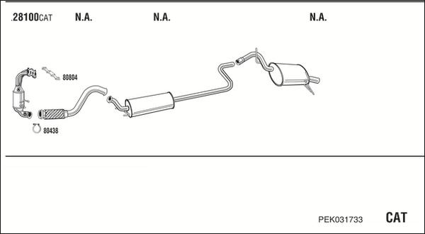 Walker PEK031733 - Система випуску ОГ autocars.com.ua