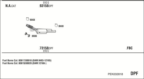 Walker PEK032818 - Система випуску ОГ autocars.com.ua