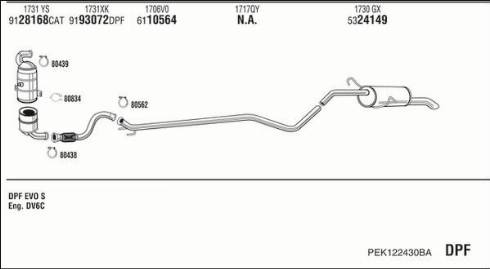 Walker PEK122430BA - Система выпуска ОГ avtokuzovplus.com.ua