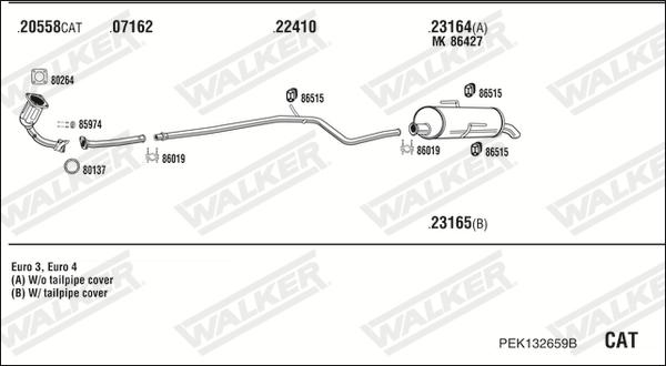 Walker PEK132659B - Система випуску ОГ autocars.com.ua