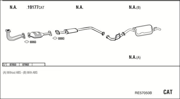 Walker RE57050B - Система випуску ОГ autocars.com.ua