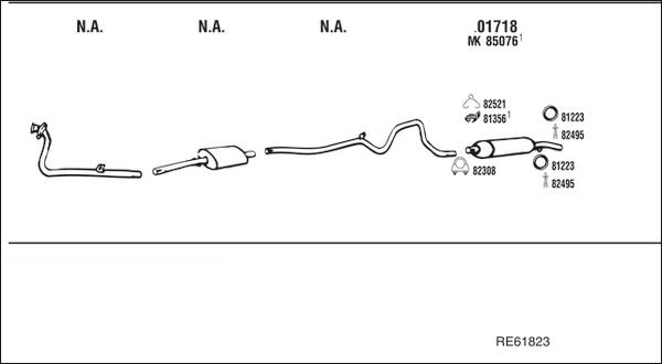 Walker RE61823 - Система випуску ОГ autocars.com.ua
