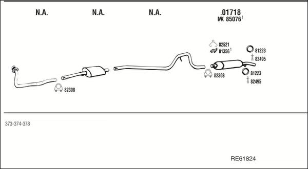 Walker RE61824 - Система випуску ОГ autocars.com.ua