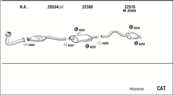 Walker RE93248 - Система випуску ОГ autocars.com.ua