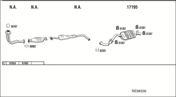 Walker RE98336 - Система випуску ОГ autocars.com.ua
