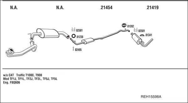 Walker REH15598A - Система випуску ОГ autocars.com.ua