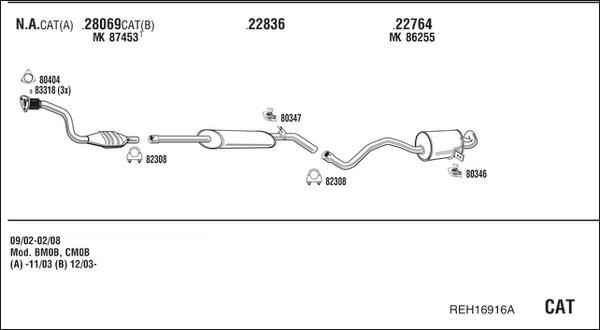 Walker REH16916A - Система выпуска ОГ avtokuzovplus.com.ua