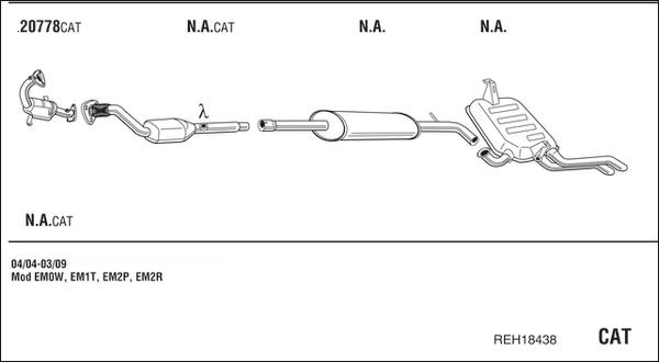 Walker REH18438 - Система випуску ОГ autocars.com.ua