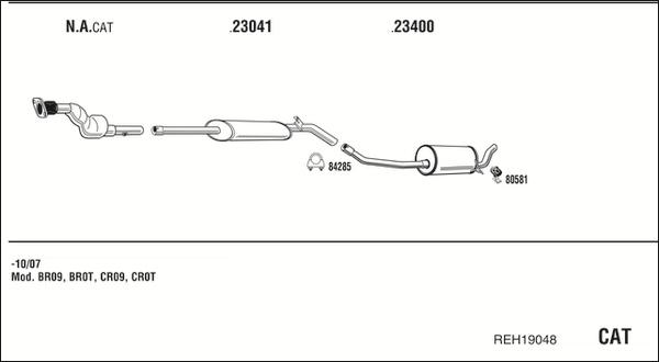 Walker REH19048 - Система випуску ОГ autocars.com.ua