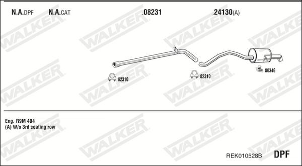 Walker REK010528B - Система випуску ОГ autocars.com.ua