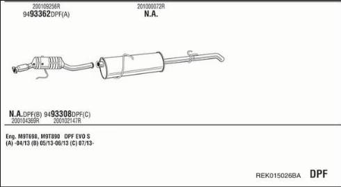 Walker REK015026BA - Система випуску ОГ autocars.com.ua