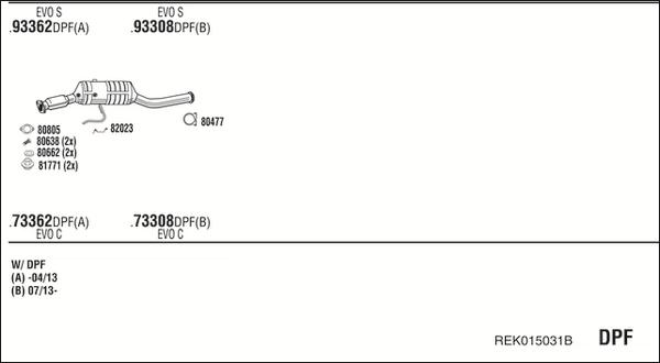 Walker REK015031B - Система випуску ОГ autocars.com.ua