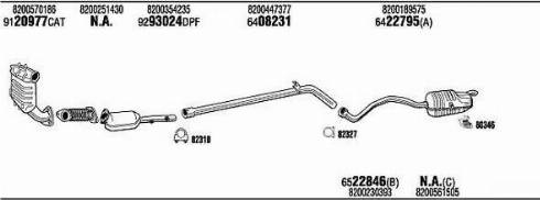 Walker REK018050BA - Система випуску ОГ autocars.com.ua