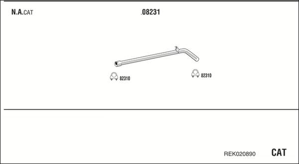Walker REK020890 - Система випуску ОГ autocars.com.ua