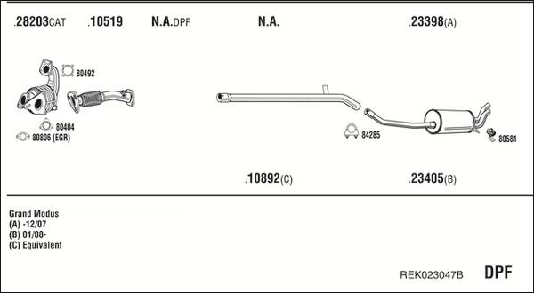 Walker REK023047B - Система випуску ОГ autocars.com.ua