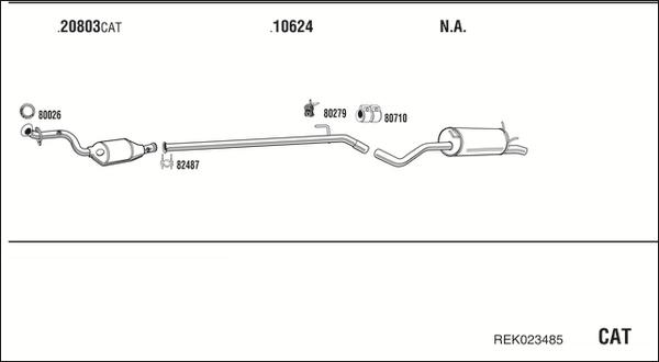 Walker REK023485 - Система випуску ОГ autocars.com.ua