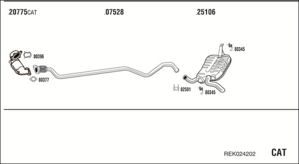 Walker REK024202 - Система випуску ОГ autocars.com.ua