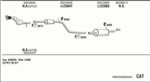 Walker REK025660AA - Система випуску ОГ autocars.com.ua