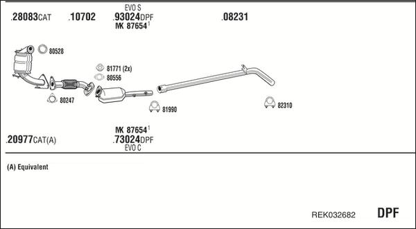 Walker REK032682 - Система випуску ОГ autocars.com.ua
