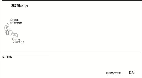 Walker REK057393 - Система випуску ОГ autocars.com.ua