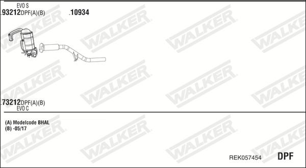 Walker REK057454 - Система випуску ОГ autocars.com.ua