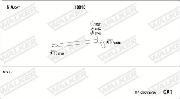 Walker REK059003A - Система випуску ОГ autocars.com.ua