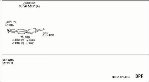 Walker REK107940B - Система випуску ОГ autocars.com.ua