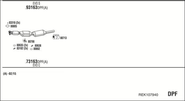 Walker REK107940 - Система випуску ОГ autocars.com.ua