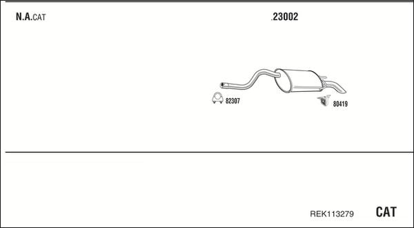 Walker REK113279 - Система випуску ОГ autocars.com.ua