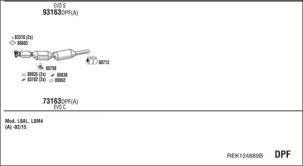 Walker REK124889B - Система випуску ОГ autocars.com.ua