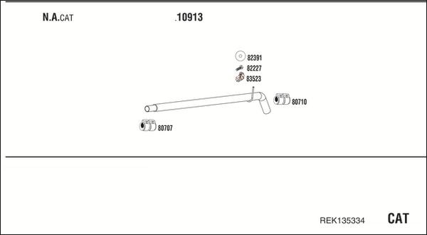 Walker REK135334 - Система випуску ОГ autocars.com.ua